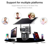 Solar Powered Dual Lens WiFi CCTV Camera With 12MP 10X Zoom PTZ IP66 Outdoor - stepyours.com
