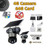 2 Pack Outdoor Security Camera System - 15MP Triple Lens 4G Solar Auto Tracking - stepyours.com