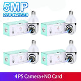 5G Smart Bulb Camera For Home Security With Detection