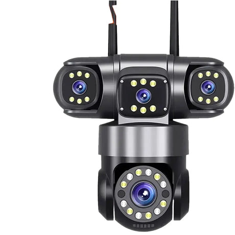 10K 20MP Outdoor WiFi Security Camera 360 Degree PTZ With 4 Lenses And 16X Zoom - stepyours.com