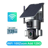 Outdoor Solar Dual Lens Security Camera 4K Resolution