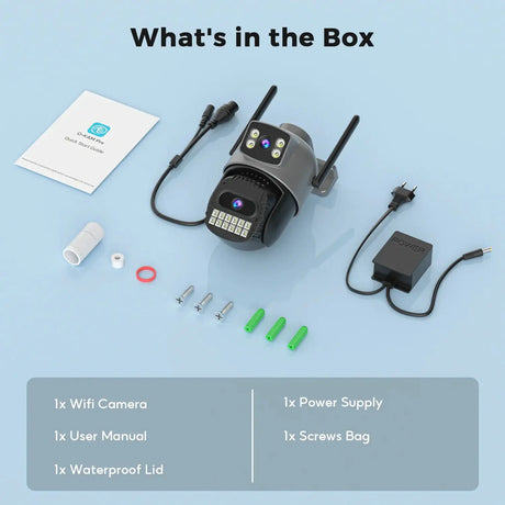BESDER 15MP WiFi PTZ Outdoor Camera - Dual Screen, 10X Zoom, AI Human Detection - stepyours.com