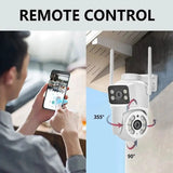 4MP Outdoor IP66 Dual Lens WiFi PTZ Camera With Smart Motion Detection - stepyours.com