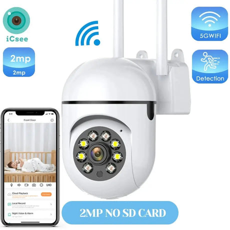 4MP Outdoor WiFi Camera PTZ 2K HD AI Auto Tracking Night Vision - stepyours.com