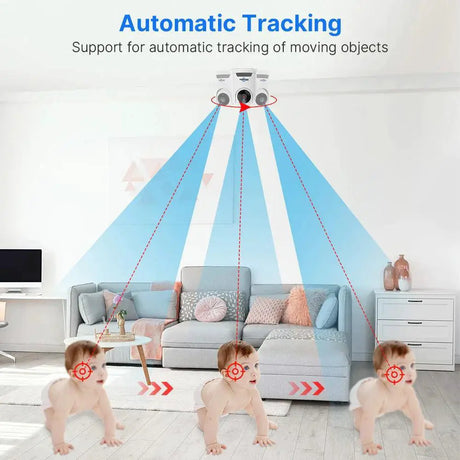 Hiseeu 4MP PTZ IP Security Camera Color Night Vision System