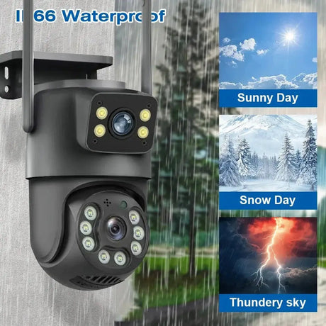 Icsee 8MP WiFi PTZ CCTV Camera Dual Screen Auto Tracking Night Vision Outdoor - stepyours.com