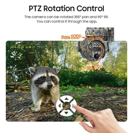 Shiwojia 12X Zoom 4K Solar Camera With Dual Lens 4G 360 Degree View - stepyours.com