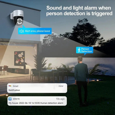ASECAM 8MP 4K PTZ IP Camera Outdoor - AI Face Detection PoE Security Camera - stepyours.com