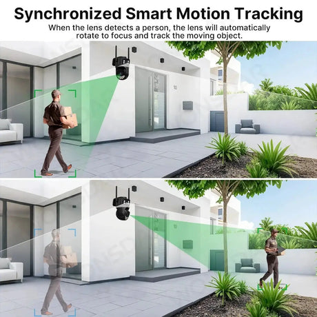 External WiFi PTZ Camera Dual Lens - Outdoor 2.4Ghz And 5Ghz WiFi Auto Tracking - stepyours.com