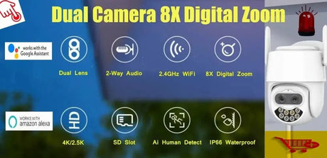 XM 5MP AI IP Camera PoE CCTV Outdoor Security Waterproof NVR System Xmeyepro - stepyours.com