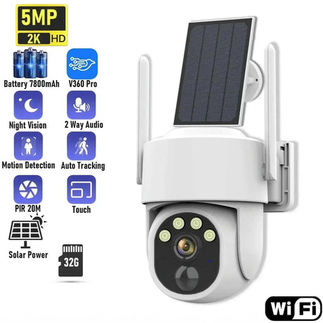 Solar Powered Outdoor Security Camera Advanced Surveillance