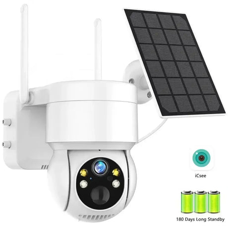 Solar Powered Outdoor PTZ Camera With HD Video And Audio