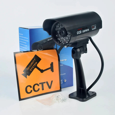 Eleopard Fake Security Camera - Waterproof Dummy CCTV With Red LED Add Hooks - stepyours.com
