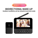 4.3 "Upgraded two-way wake-up infrared night vision video doorbell can be installed with indoor and outdoor electronic doorbells by stepyours.com