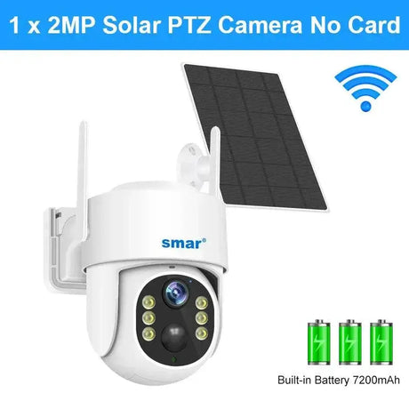 Solar Powered 4MP PTZ IP Security Camera With Night Vision