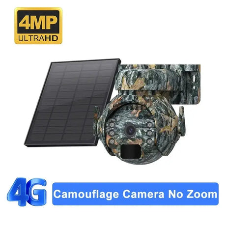 Shiwojia 12X Zoom 4K Solar Camera With Dual Lens 4G 360 Degree View - stepyours.com