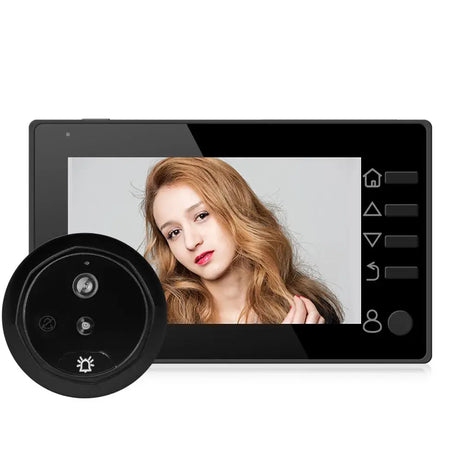 New 4.3 Inch Peephole 140° Smart Video Doorbells Door Viewer Camera Security Monitor 1080P HD Visual Doorbell by stepyours.com