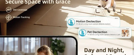 BoyKeep Baby Monitor Camera 2K HD Motion Detection And Two Way Audio 360 View - stepyours.com