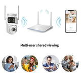 4MP Outdoor IP66 Dual Lens WiFi PTZ Camera With Smart Motion Detection - stepyours.com