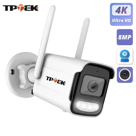 4K 8MP Outdoor WiFi Security Camera - Waterproof Bullet With Night Vision - stepyours.com