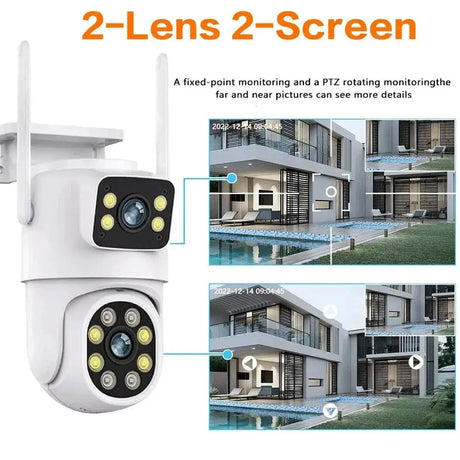 Sherway 4K 8MP Tuya Dual - Lens Outdoor PTZ Camera - AI Tracking and Smart Home - stepyours.com