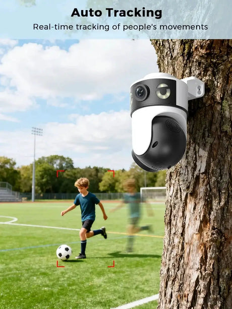 O - KAM 10MP Dual Lens PTZ WiFi Camera - AI Humanoid Detection and Auto Tracking - stepyours.com