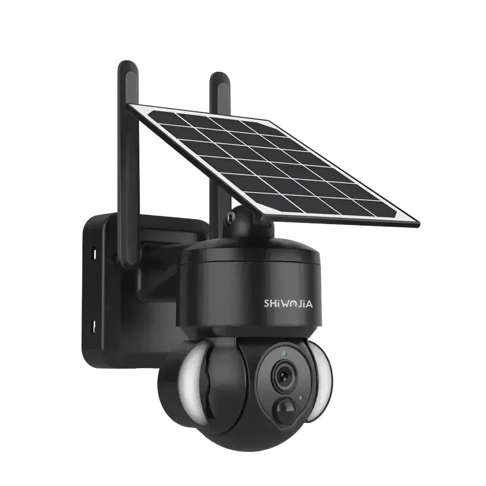 SHIWOJIA Mini Solar Camera 4G Wifi PTZ 3MP 4X Zoom - ESCAPION