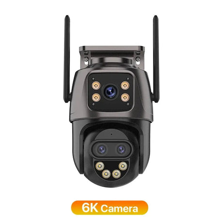 IP Camera 6K 9MP WiFi Outdoor Camera - 3 Lens Dual Screen PTZ With 8x Zoom - stepyours.com