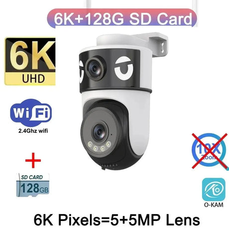 Smart Outdoor WiFi 6 Camera 20MP 10x Optical Zoom PTZ Auto Tracking Waterproof - stepyours.com