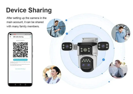 LS VISION 20MP Outdoor WiFi Security Camera With 4 Lenses 10X Zoom Auto Tracking - stepyours.com