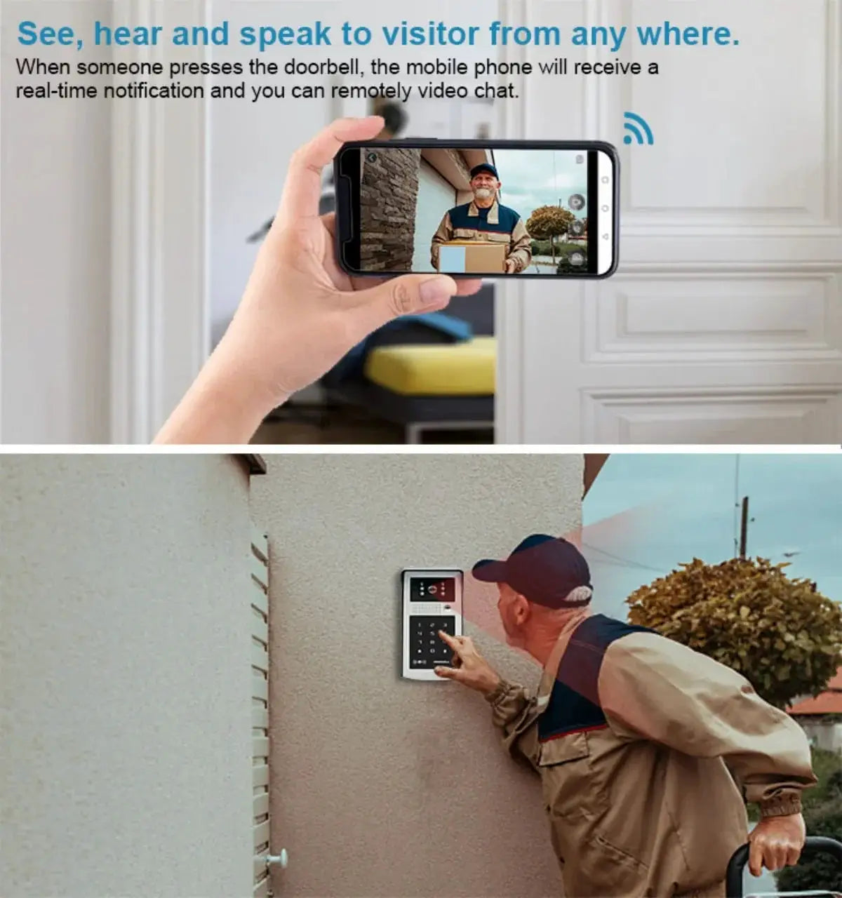 Tuya Smart Wifi Video Doorbell Intercom System 1080P Wireless video door phone Outdoor WIFI Camera RFID Card for Home Apartment by stepyours.com