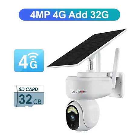 Solar Wireless Security Camera Weatherproof Motion Detection