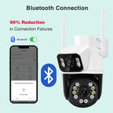 8MP 4K PTZ WiFi Outdoor Camera - Dual Lens AI Tracking for Enhanced Security - stepyours.com