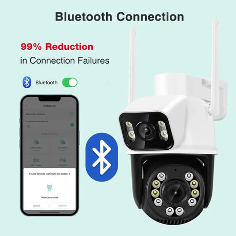 8MP 4K PTZ WiFi Outdoor Camera - Dual Lens AI Tracking for Enhanced Security - stepyours.com