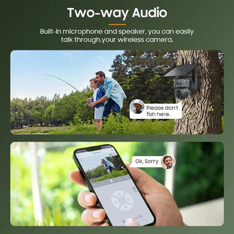 INQMEGA Solar Powered PTZ Camera 5MP 4MP WiFi 4G CCTV With Two Way Audio - stepyours.com