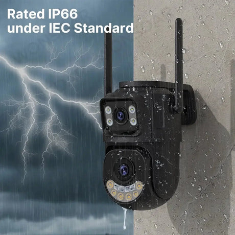 External WiFi PTZ Camera Dual Lens - Outdoor 2.4Ghz And 5Ghz WiFi Auto Tracking - stepyours.com