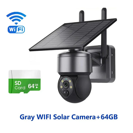 Shiwojia Wifi Wireless PTZ Solar Camera 4G SIM Outdoor 4MP