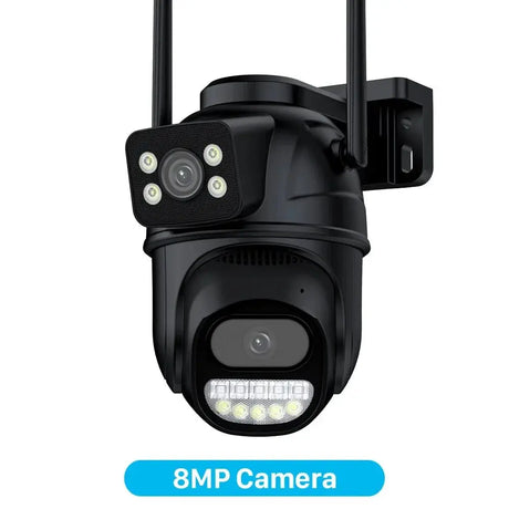 Outdoor WiFi PTZ Camera 8x Optical Zoom Three Lens Dual Screen CCTV IP - stepyours.com