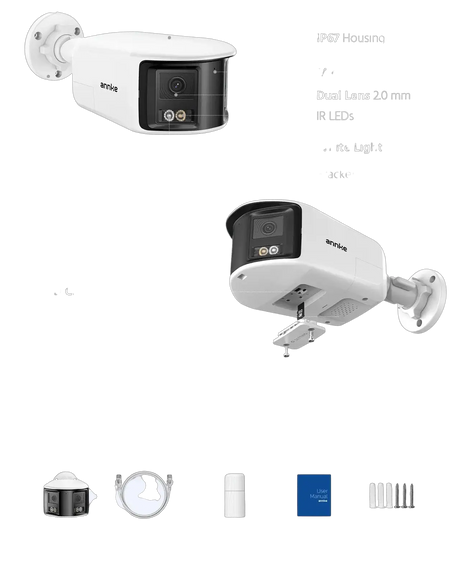 ANNKE 4K 8MP Dual - Lens Outdoor PoE Camera - 180 - Degree Wide View - stepyours.com