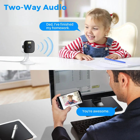 5MP HD WiFi Indoor Security Camera Featuring Night Vision and Two Way Audio - stepyours.com