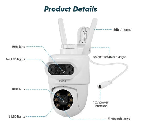 Fuers 8MP Outdoor IP Camera - Auto - Tracking and Tuya Smart Life Compatible - stepyours.com