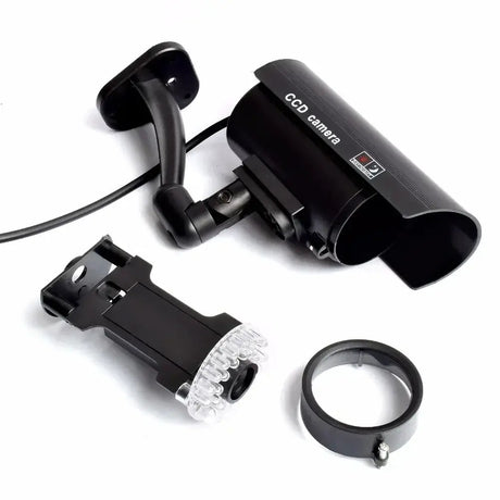 Eleopard Fake Security Camera - Waterproof Dummy CCTV With Red LED Add Hooks - stepyours.com