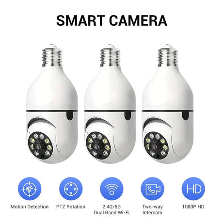 Ease Life App Light Bulb Security Camera Outdoor Wireless 5GHz 360 Degree E27 - stepyours.com