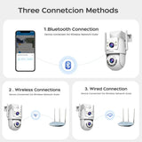 Lenovo 4K Outdoor WiFi Surveillance Camera Dual Lens PTZ IP - ESCAPION