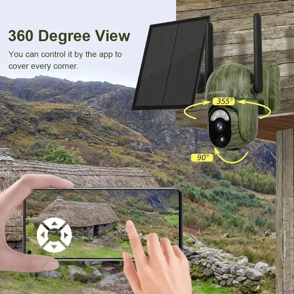 Solar Security Master LS Vision 4MP Wireless Outdoor Camera IP66 Waterproof 4G - stepyours.com
