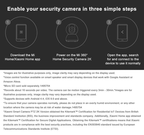 Xiaomi Smart Camera - 360 Degree Indoor Security With 2K Clarity by stepyours.com