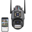 ICSEE 4K Dual Lens WIFI Camera - 2K Dual Screen PTZ Outdoor Security - stepyours.com