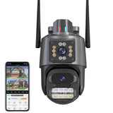 ICSEE 4K Dual Lens WIFI Camera - 2K Dual Screen PTZ Outdoor Security - stepyours.com