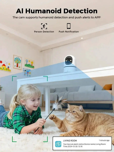 PEGATAH 5MP One - Touch Call Indoor Baby Monitor WiFi Color Night Vision - stepyours.com