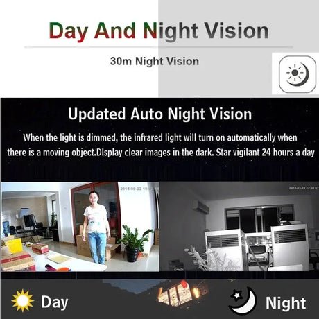 Jienuo 4K AHD CCTV Camera Outdoor Indoor IP66 Night Vision 5MP Home Surveillance - stepyours.com